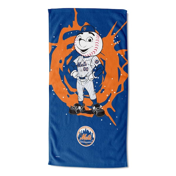 THE NORTHWEST GROUP MLB Multi-Color Mascots Mets Printed Cotton/Polyester Blend Beach Towel