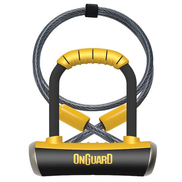 Pitbull Mini U-Lock DT (3.55 in. x 5.52 in.) with 4 ft. Loop Cable