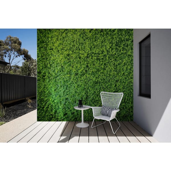Green Smart Dekor 19.68 in. x 19.68 in. Green Artificial Moss Hedge Panel (Set of 4)