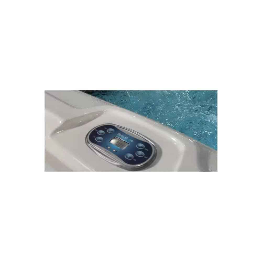 Gray and White 5-Person Luxury Hot Tub with Jets and Ozonator