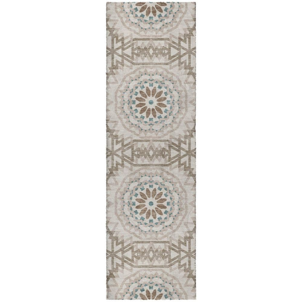 Dream Shag Premium Machine Washable Abstract ADS619 Beige 2 ft. x 7 ft. Runner Rug price history on PriceWatchPro