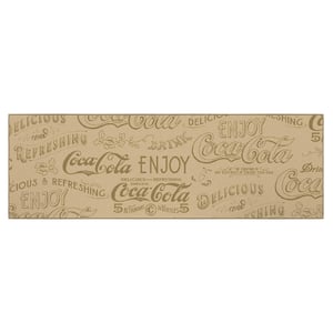 Beige 2 ft. x 5 ft. For Man Cave Bedroom Kitchen Coca-Cola 1900s Vintage Logos Washable Non-Slip Runner Rug