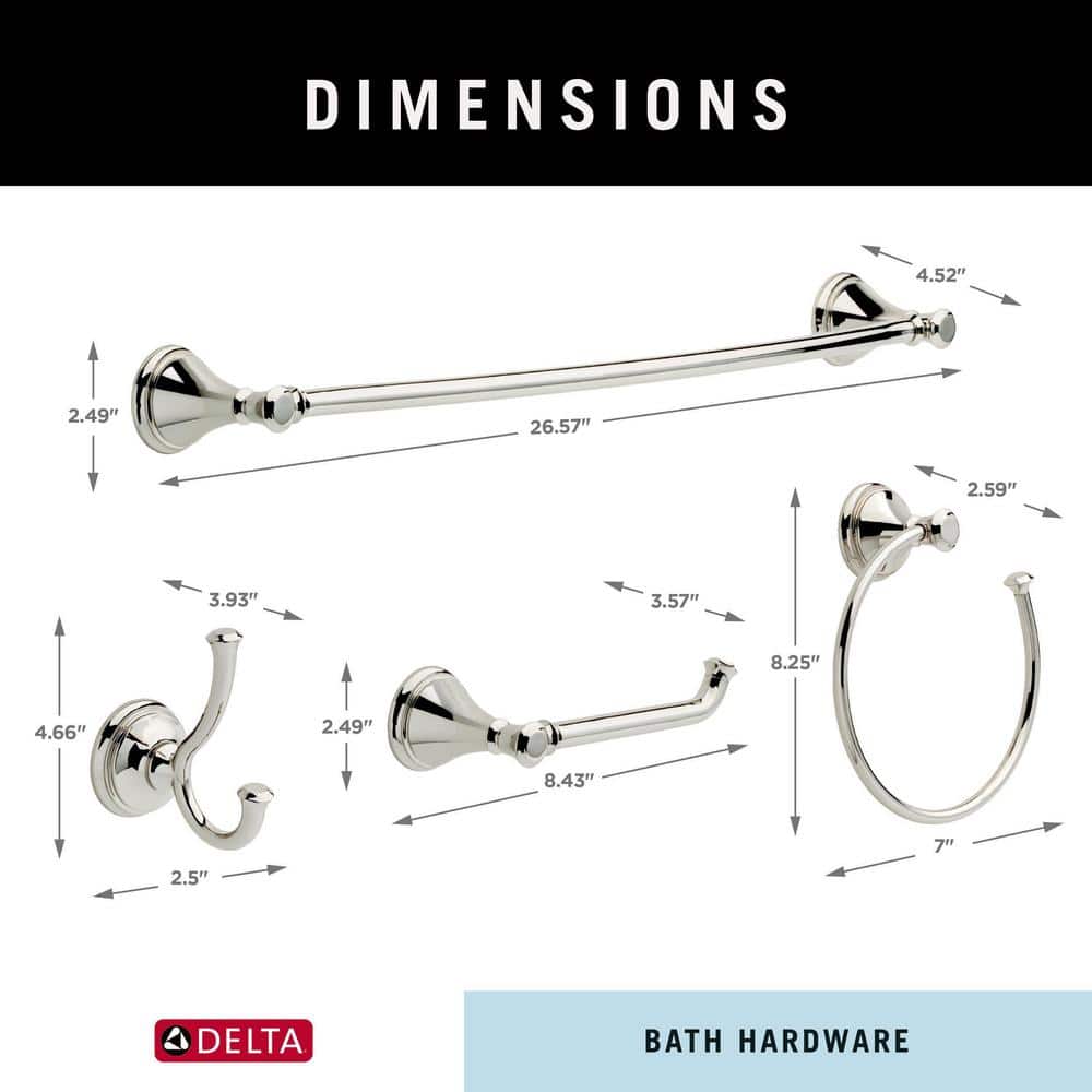 Cassidy Polished Nickel 4-Piece Bathroom Hardware Set