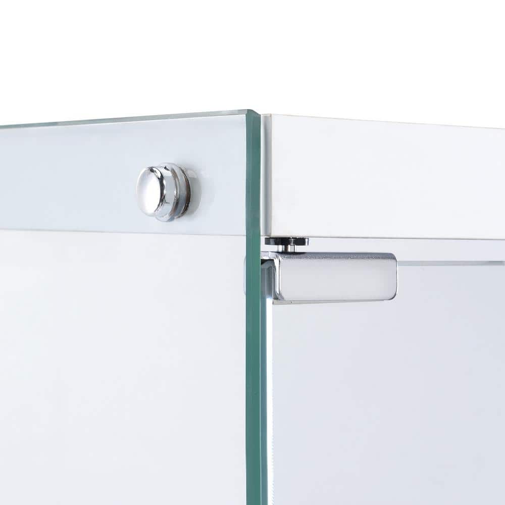Maxwell Transitional Glam 68'' Transparent Glass Curio Cabinet