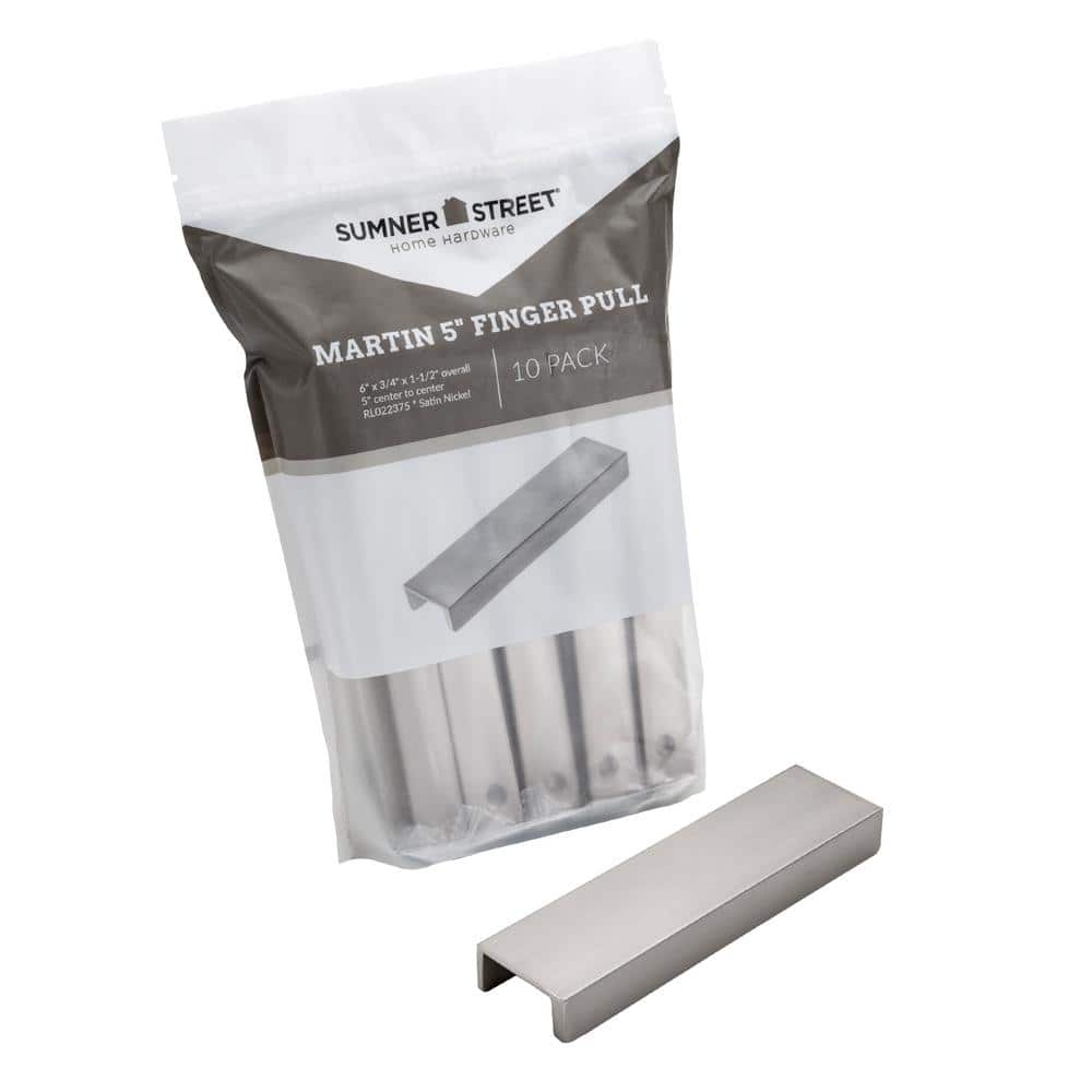 Martin 5" Satin Nickel Finger Pull with Mounting Hardware