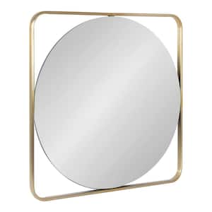 24.00 in. H x 24.00 in. W Nobles Modern Square Framed Gold Accent Wall Mirror