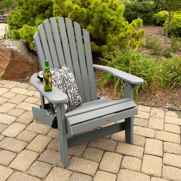 Highwood King Hamilton Coastal Teak 2-Piece Recycled Plastic Outdoor Seating Set