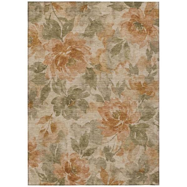 Chantille Machine Washable Indoor/Outdoor Abstract ACN3022 Beige 5 ft. x 7 ft. 6 in. Area Rug