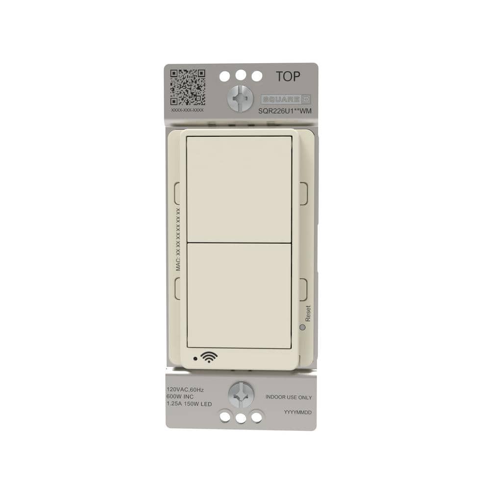 X Series 15 Amp Single Pole/3-Way Matter Smart Wi-Fi Rocker Switch Light Switch, Matte Light Almond SQR141U1LAWM price history on PriceWatchPro