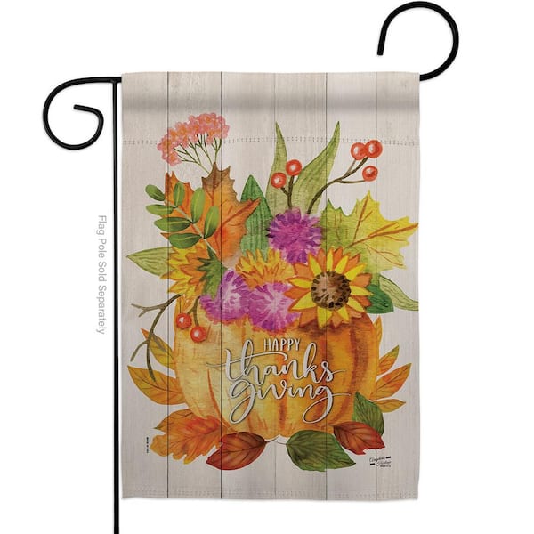 Angeleno Heritage MADE AND DESIGNED LOS ANGELES CALIFORNIA 13 in. x 18.5 in. Thanksgiving Bouquet Garden Flag Double-Sided Fall Decorative Vertical Flag