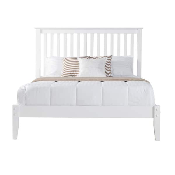 Camaflexi Shaker Style White Full, Mission Style Full Bed Frame