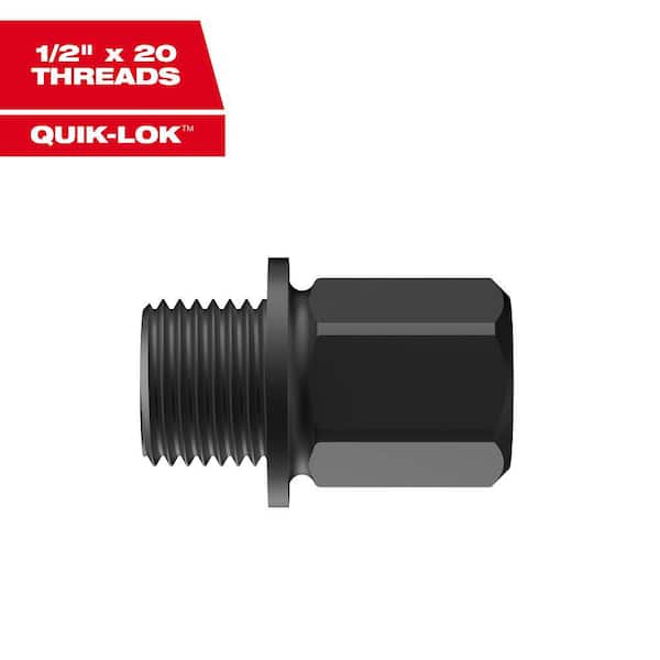Small Adapters 1/2 in Shank Thread Adapters for QUIK-LOK Hole Saw Arbor (5-Pack)