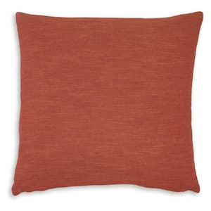 Thaneville Red Solid Polyester 22 in. L x 22 in. W Pillow