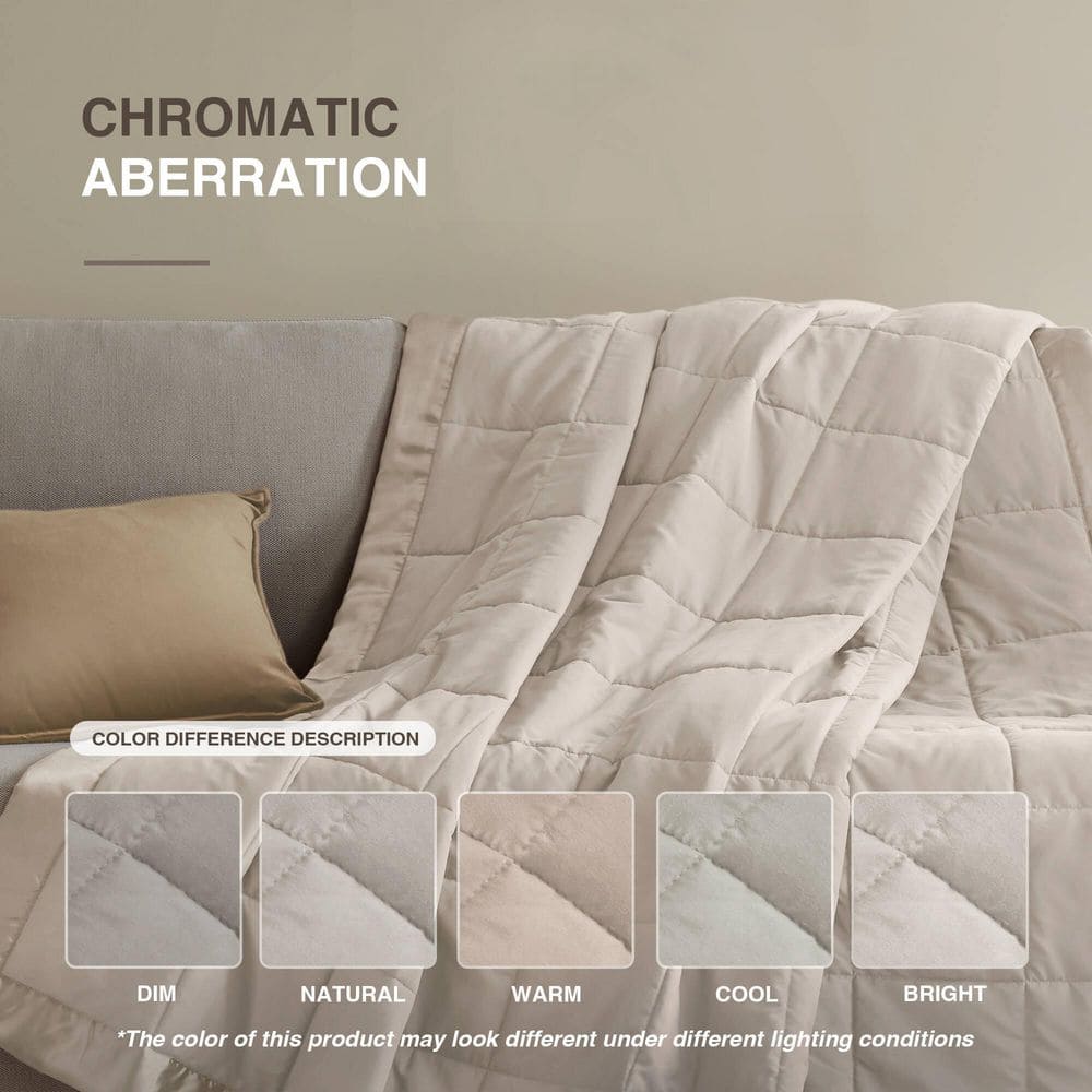 King Size Gray Down Alternative Blanket with Satin Trim