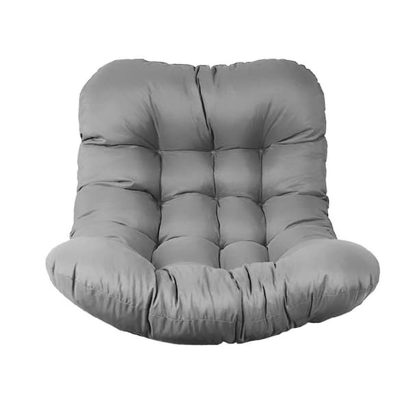 Outdoor Egg Chair Cushion, Waterproof Wicker Hanging Chair Cushion, 7.9" Thick Replacement Pad (Light Gray)