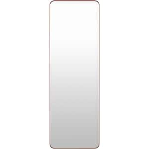 Aranya Modern Full Length Mirror, Dark Brown, 65 in. H x 22 in. W x 1 in. D