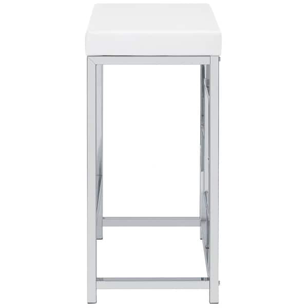 Coaster Jackson 5-Piece White and Chrome Wood Top