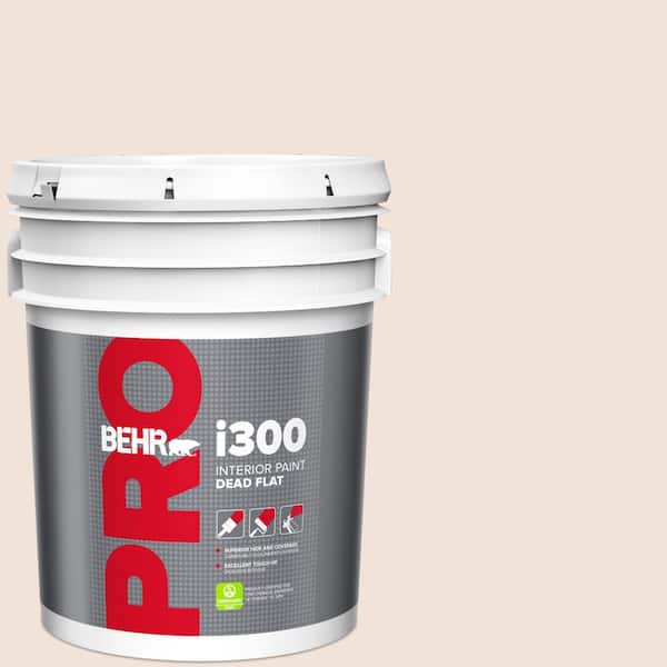 BEHR PRO 5 gal. #RD-W12 Soft Sunrise Dead Flat Interior Paint