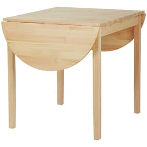 Natural Wood 55 in. W 4 Leg Kitchen Dining Table, Seats 4 People