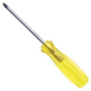 2-1/2 in. Long Round Shank Phillips Tip Amber Handle Screwdriver