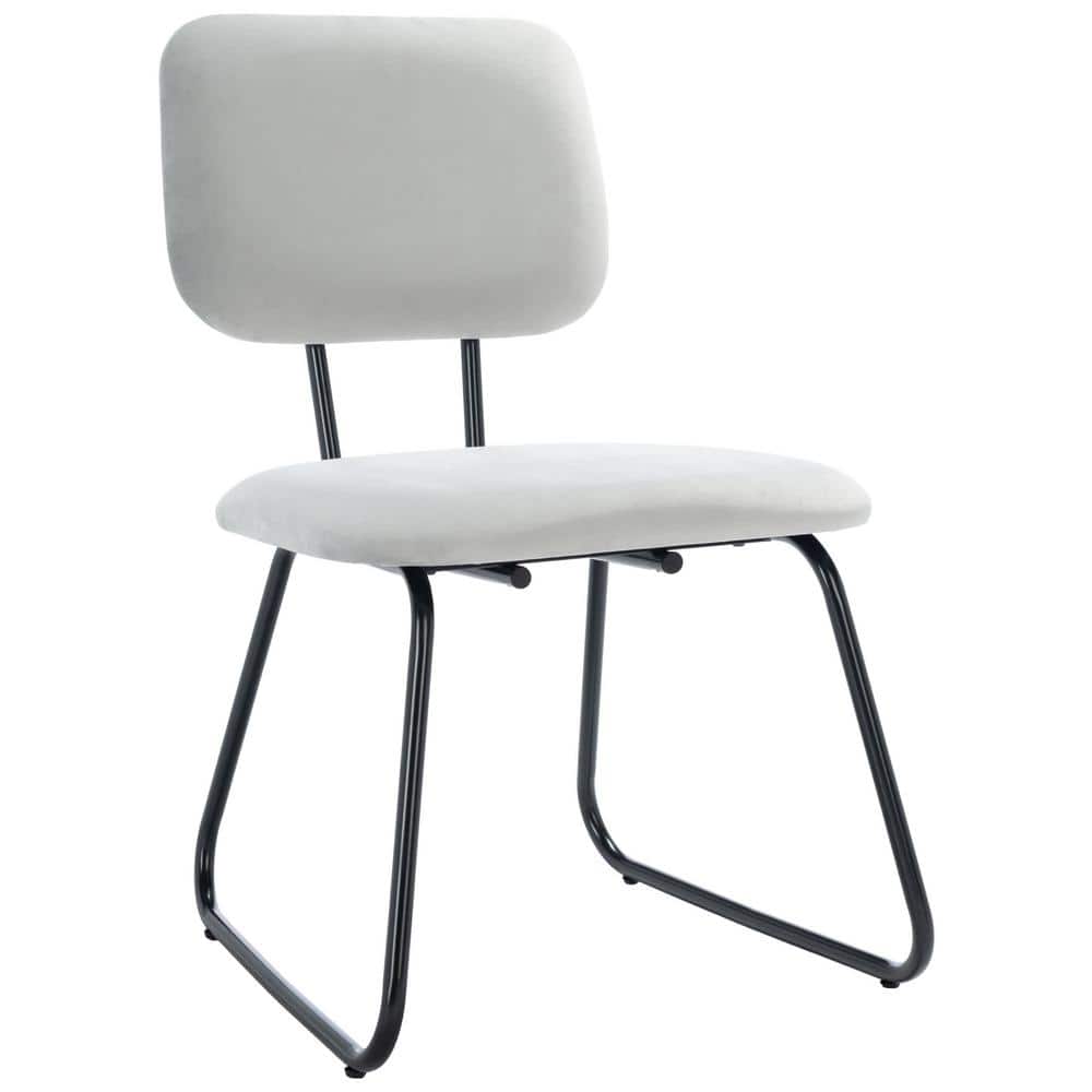 Modern Velvet Parsons Side Chair with Metal Hairpin Legs - Black