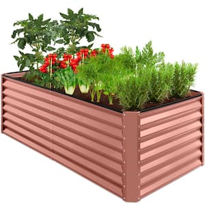 6 ft. x 3 ft. x 2 ft. Terracotta Outdoor Steel Raised Garden Bed Planter Box for Vegetables, Flowers, Herbs