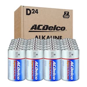 D Super Alkaline Battery, 7-Years Shelf Life with Recloseable Packaging (24-Packs)