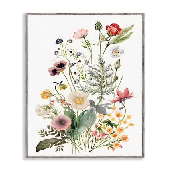 Stupell Industries Subtle Spring Blossoms by Petals Prints Design 1-Piece Gray Framed Nature Giclee Art Print 14 in. x 11 in.