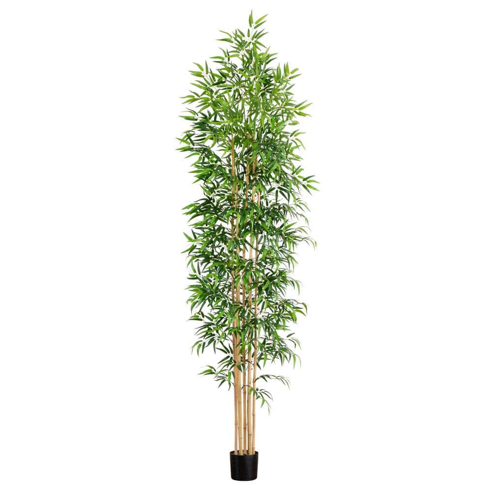 Nearly Natural 10 ft. Artificial Bamboo Tree with Real Bamboo Trunks ...