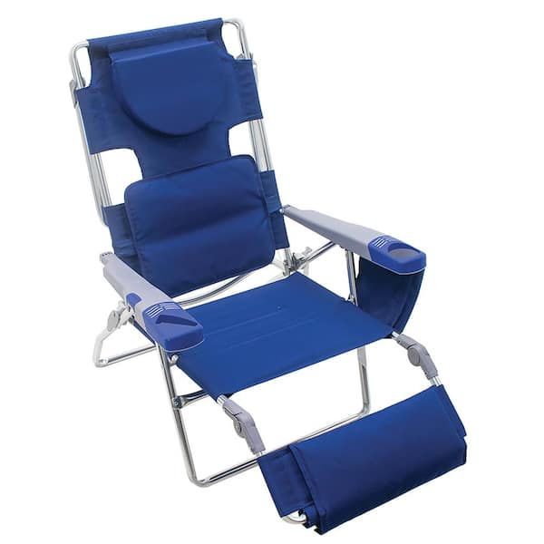 Rio Beach Stripe Steel Folding Beach Lounger
