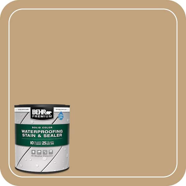 1 qt. #SC-145 Desert Sand Solid Color Waterproofing Exterior Wood Stain and Sealer