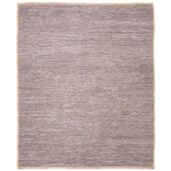 Cape Cod Light Gray/Natural 8 ft. x 10 ft. Border Area Rug