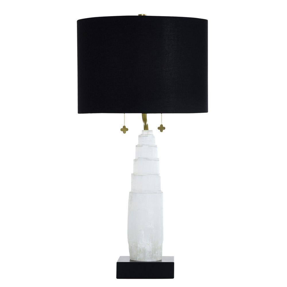 Jasper 32 in. Natural White Table Lamp with Black Linen Shade price history on PriceWatchPro