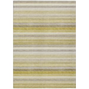 Chantille ACN535 Wheat 9 ft. x 12 ft. Machine Washable Indoor/Outdoor Geometric Area Rug