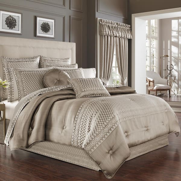 Beaumont Champagne Polyester King 4Pc. Comforter Set