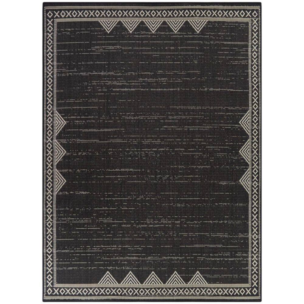 Belieu Charcoal 5 ft. 3 in. x 7 ft. Moroccan Indoor/Outdoor Area Rug price history on PriceWatchPro