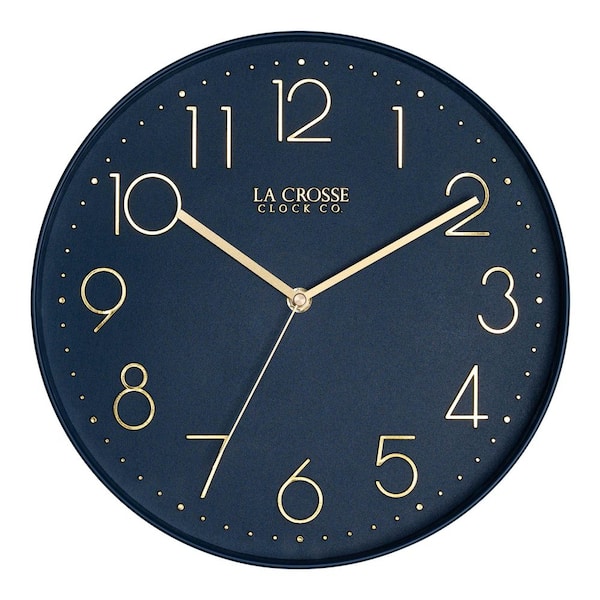 La Crosse Technology, Ltd. 12 in. Paxton Navy Blue Silent Sweep