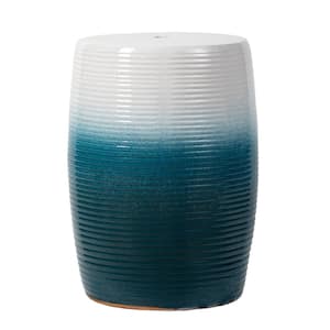 Ceramic Decorative Garden Stool, Blue