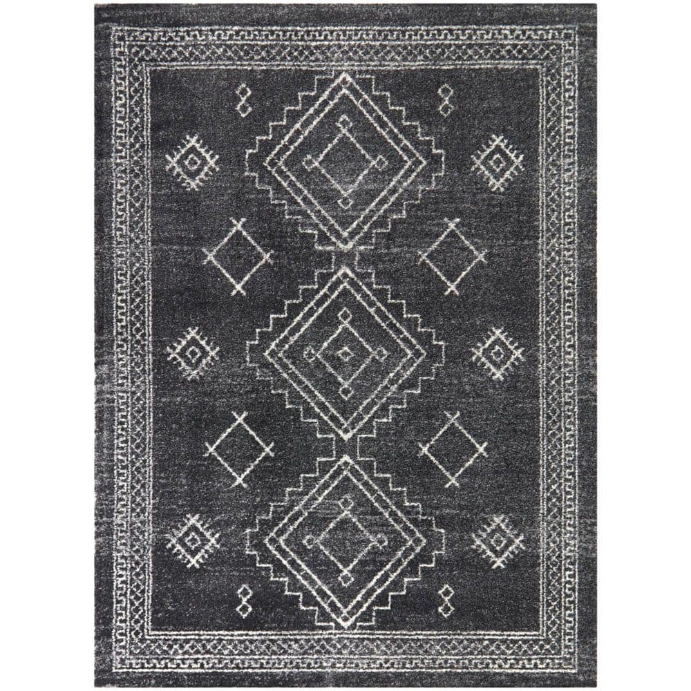 BALTA Lorenzo Charcoal 7 ft. 10 in. x 10 ft. Geometric Area Rug 3095081 ...