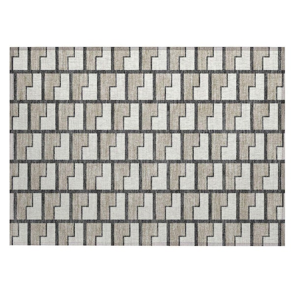 Chantille Machine Washable Indoor/Outdoor Abstract ACN2416 Ivory 2 ft. x 3 ft. Accent Rug