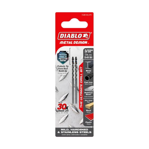 DIABLO Metal Demon 3/32 in. High Speed Steel Drill Bits for Mild