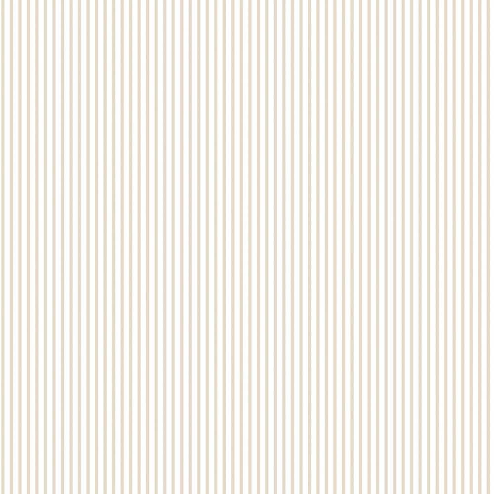 Candy Stripe Taupe Matte Finish Non-Woven Paper Non-Pasted Wallpaper Roll