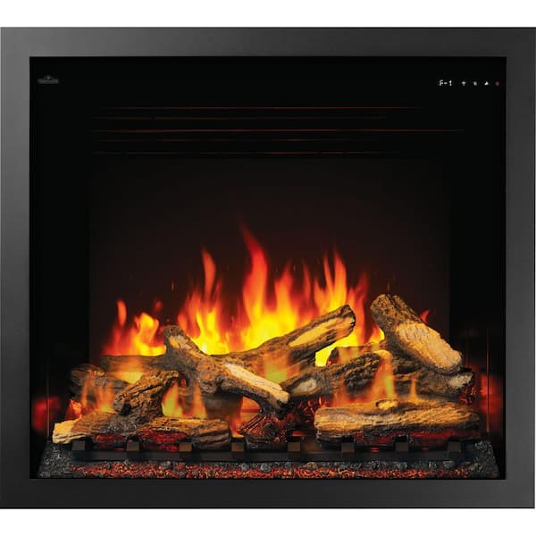 Elevation Electric 42in Wall Mount Built-in Electric Fireplace in Black