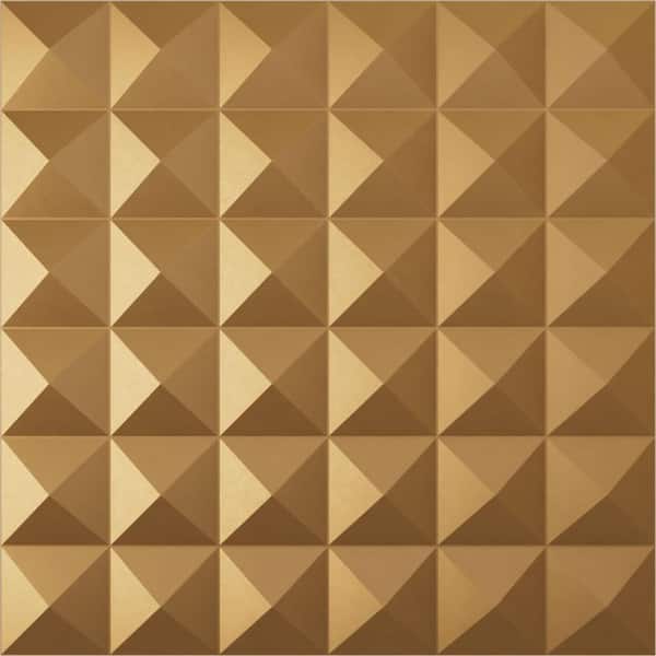 Ekena Millwork 19 5/8 in. x 19 5/8 in. Damon EnduraWall Decorative 3D Wall Panel, Gold (12-Pack for 32.04 Sq. Ft.)