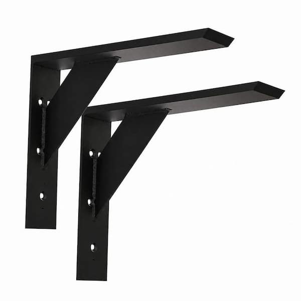 2-Pack 16 in. x 10 in. x 2.5 in. Countertop Support Bracket, Metal Shelf Bracket, Countertop Bracket