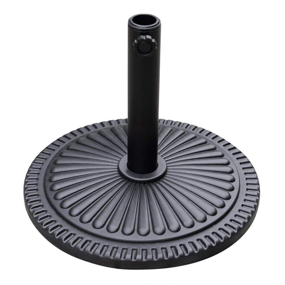 18 in. Outdoor Patio Umbrella Base Market Umbrella Holder in Black