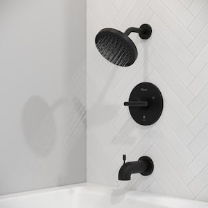 Contempra 1-Handle Tub and Shower Faucet Trim Kit in Matte Black (Valve Not Included)