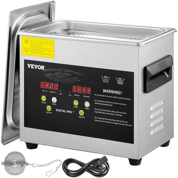 VEVOR Ultrasonic Machine 3L with Heater Timer Professional 200W Digital Ultrasonic Cleaning Parts for Jewelry Upgraded