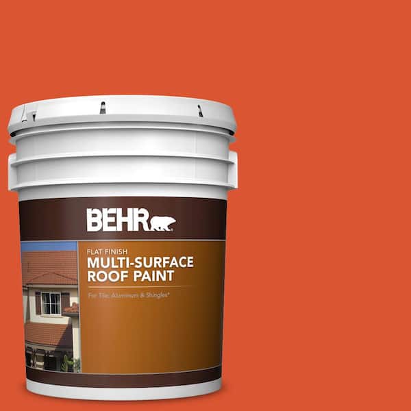 5 gal. #P190-7 Inferno Flat Multi-Surface Exterior Roof Paint