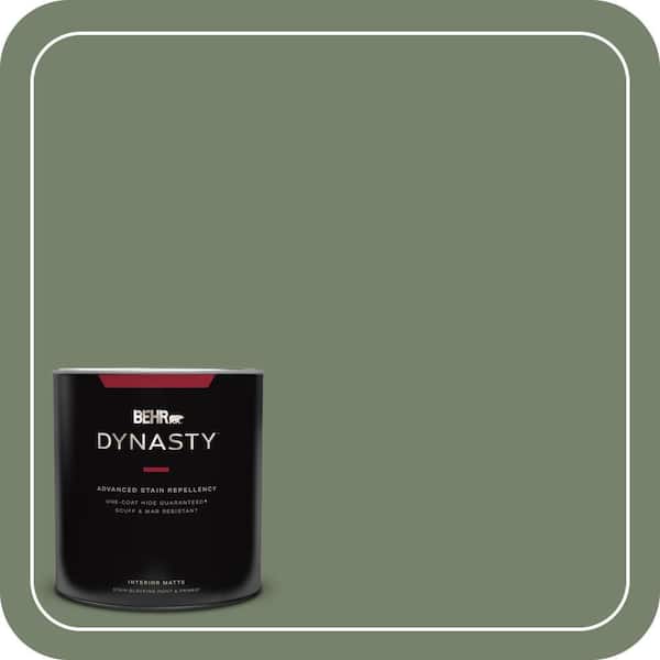 1 qt. #MQ6-16 Gazebo Green One-Coat Hide Matte Interior Stain-Blocking Paint & Primer